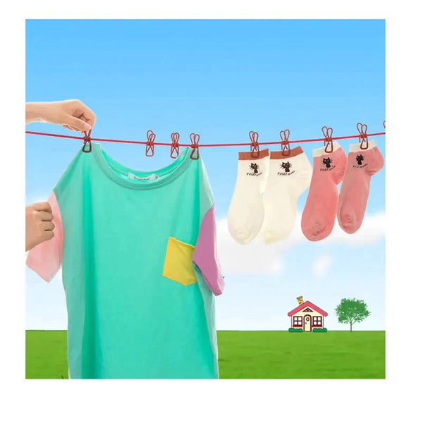 PORTABLE CLOTHESLINE WINDPROOF CLOTHES ROPE